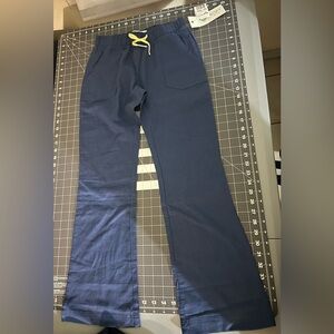Roxy Kids Navy Pants with Yellow Drawstring
